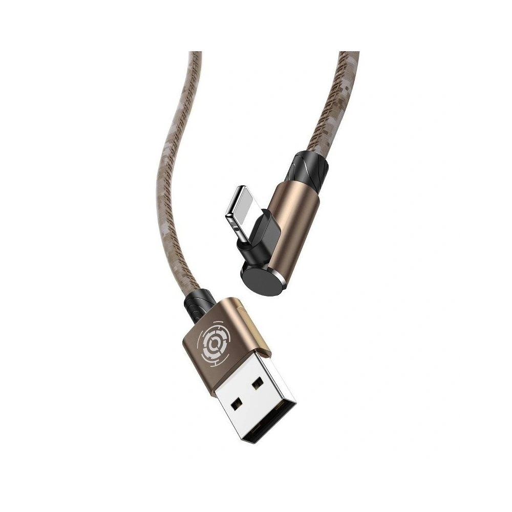 Kabel kątowy Lightning USB Baseus Camouflage 2,4A 1m (brązowy)