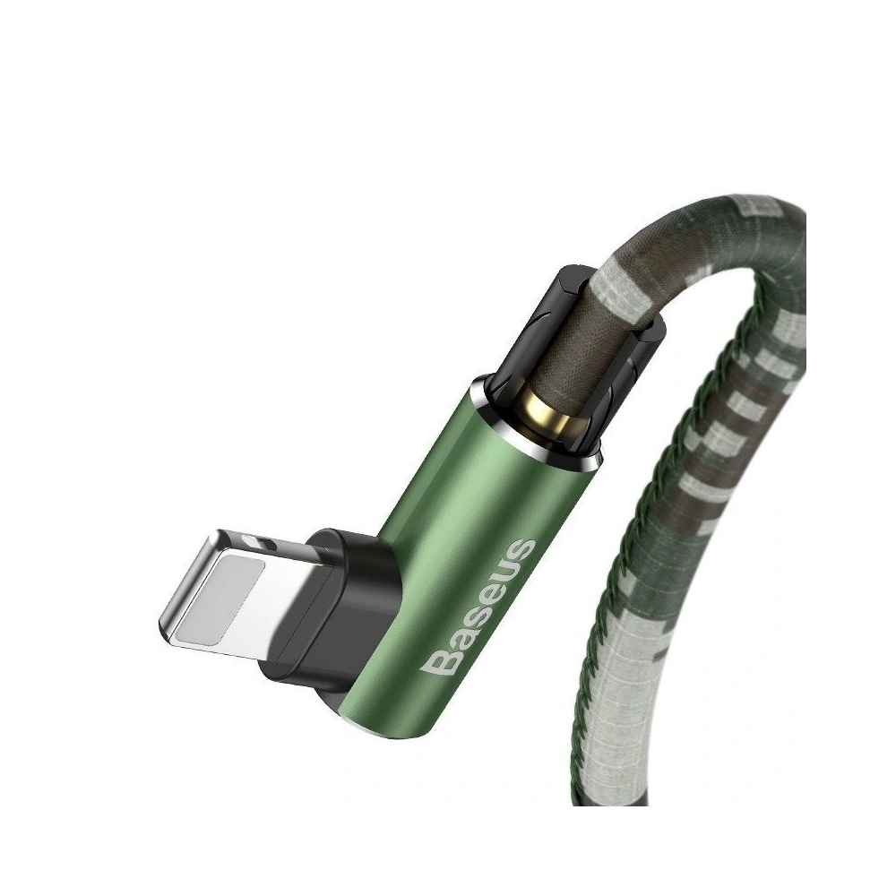 Kabel kątowy Lightning USB Baseus Camouflage 1,5A 2m (zielony)