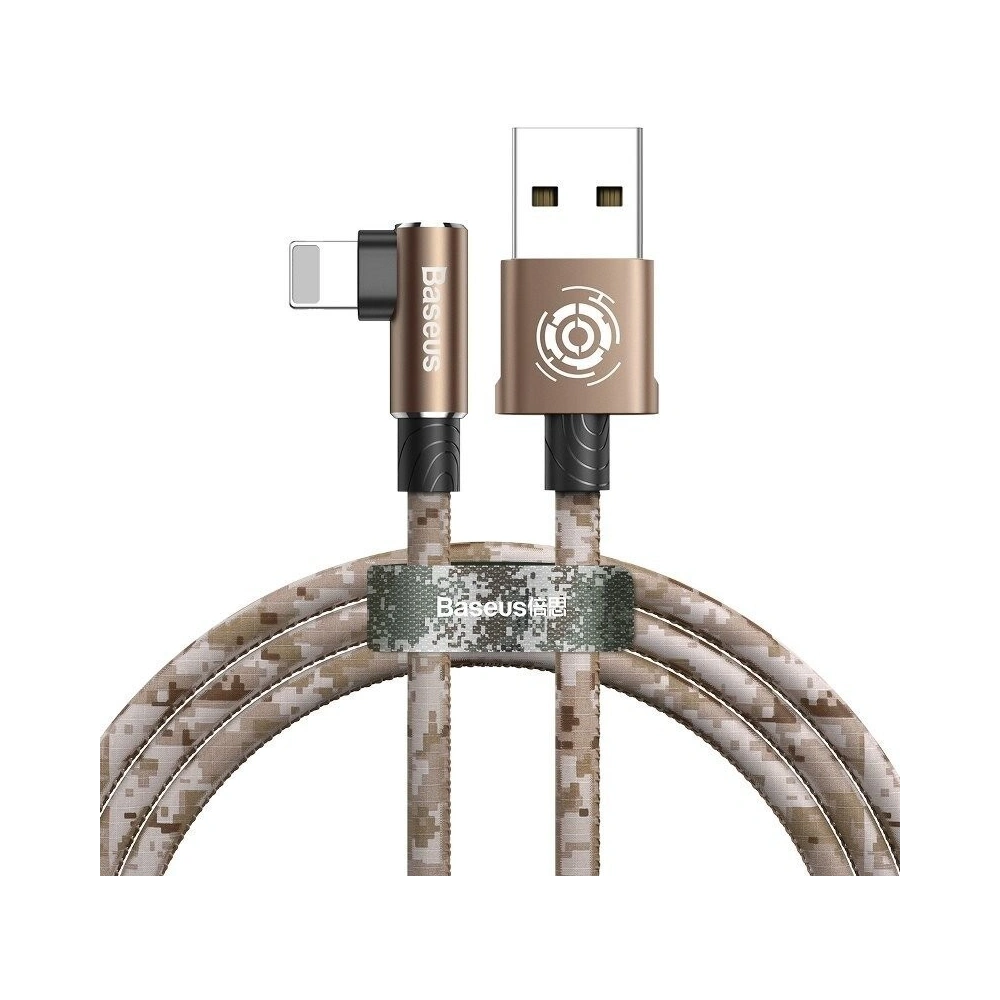 Kabel kątowy Lightning USB Baseus Camouflage 1,5A 2m (brązowy)