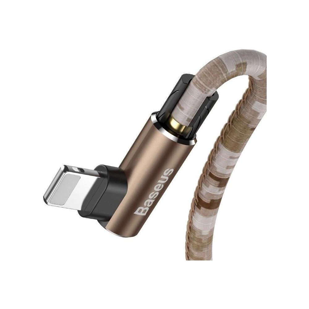 Kabel kątowy Lightning USB Baseus Camouflage 1,5A 2m (brązowy)