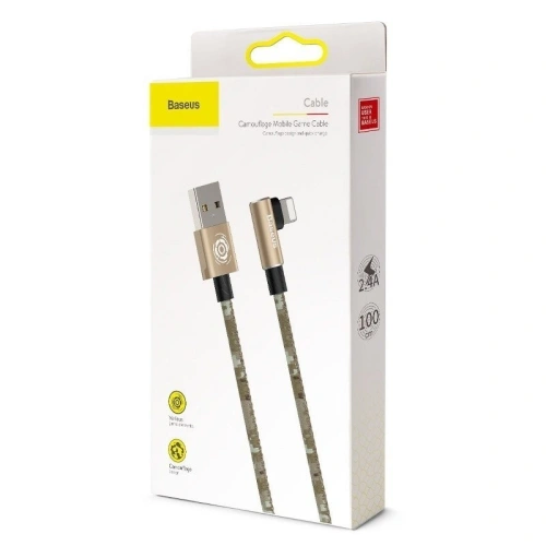 Kup Cablul unghiular Lightning USB Baseus Camouflage 1,5A 2m (cafea) - BSU601BR - {ean13} - Sklep Home Screen