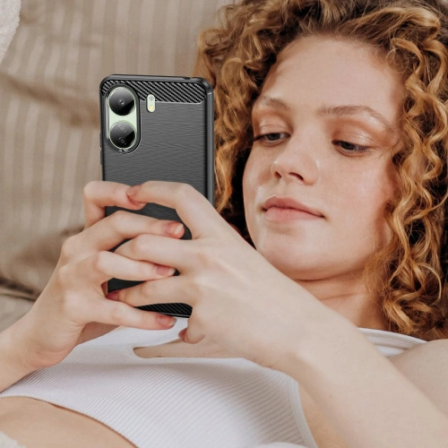 Kup Case Tech-Protect TPUCarbon Xiaomi Redmi 13C / POCO C65 Schwarz - THP2521 - {ean13} - Sklep Home Screen