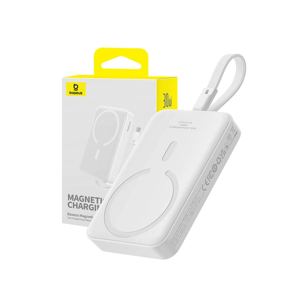 Powerbank magnetyczny Baseus Magnetic Mini USB-C 10000mAh 30W MagSafe (biały)