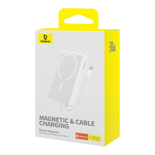 Kup Magnetikus powerbank Baseus Magnetic Mini USB-C 10000mAh 30W MagSafe (fehér) - BSU4809 - {ean13} - Sklep Home Screen
