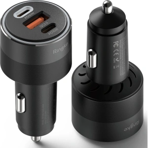 Kup Ładowarka samochodowa Ringke 3-port USB-A QC, 2xUSB-C PD Car Charger 30W Black - RGK1907 - {ean13} - Sklep Home Screen