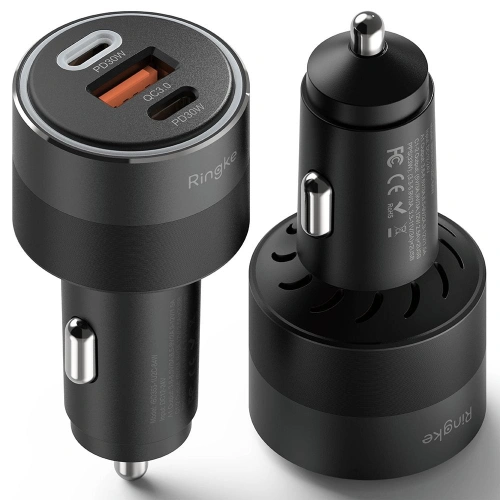 Kup Autós töltő Ringke 3-portos USB-A QC, 2xUSB-C PD autós töltő 30W fekete - RGK1907 - {ean13} - Sklep Home Screen