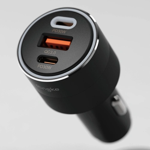 Kup Autós töltő Ringke 3-portos USB-A QC, 2xUSB-C PD autós töltő 30W fekete - RGK1907 - {ean13} - Sklep Home Screen