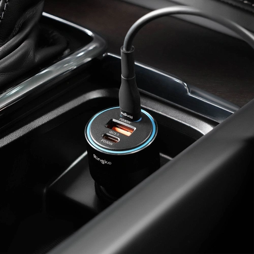 Kup Autonabíječka Ringke 3-port USB-A QC, 2xUSB-C PD Auto Nabíječka 30W Černá - RGK1907 - {ean13} - Sklep Home Screen