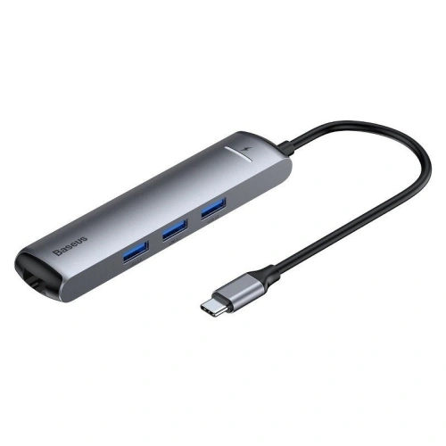 Kup Adapter HUB 6w1 Baseus USB-C-ról 3x USB 3.0 + HDMI + RJ45 + USB-C PD-re - BSU607 - {ean13} - Sklep Home Screen