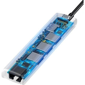 Adapter HUB 6w1 Baseus USB-C na 3x USB 3.0 + HDMI + RJ45 + USB-C PD
