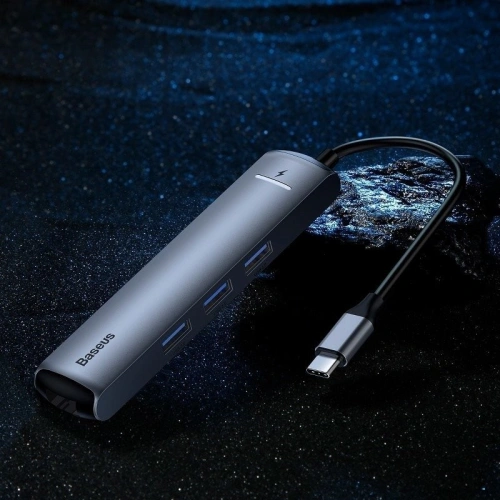 Kup Baseus Adapter HUB 6in1 USB-C auf 3x USB 3.0 + HDMI + RJ45 + USB-C PD - BSU607 - {ean13} - Sklep Home Screen
