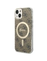 Guess GUHMP13MH4STW Apple iPhone 13 / 14 / 15 hardcase 4G MagSafe brown