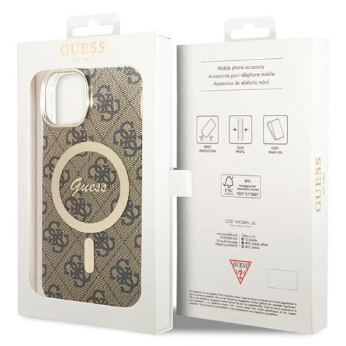 Kup Etui Guess GUHMP13MH4STW Apple iPhone 13 / 14 / 15 hardcase 4G MagSafe hnědý/brown - GUE3135 - {ean13} - Sklep Home Screen