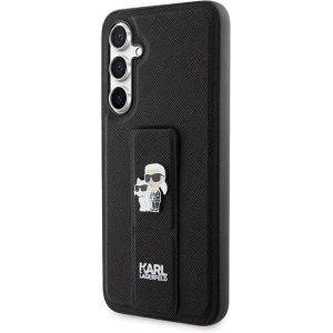 Kup Case Karl Lagerfeld KLHCS23FEGSAKCPK Samsung Galaxy S23 FE Hardcase Gripstand Saffiano Karl&Choupette Pins schwarz/black - KLD1862 - {ean13} - Sklep Home Screen
