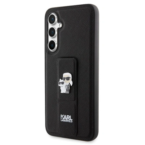 Kup Case Karl Lagerfeld KLHCS23FEGSAKCPK Samsung Galaxy S23 FE Hardcase Gripstand Saffiano Karl&Choupette Pins schwarz/black - KLD1862 - {ean13} - Sklep Home Screen
