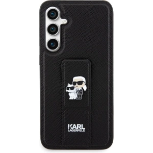 Kup Case Karl Lagerfeld KLHCS23FEGSAKCPK Samsung Galaxy S23 FE Hardcase Gripstand Saffiano Karl&Choupette Pins schwarz/black - KLD1862 - {ean13} - Sklep Home Screen