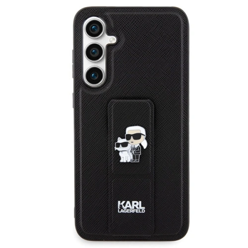Kup Case Karl Lagerfeld KLHCS23FEGSAKCPK Samsung Galaxy S23 FE Hardcase Gripstand Saffiano Karl&Choupette Pins schwarz/black - KLD1862 - {ean13} - Sklep Home Screen