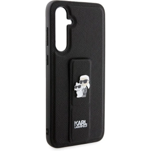 Kup Case Karl Lagerfeld KLHCS23FEGSAKCPK Samsung Galaxy S23 FE Hardcase Gripstand Saffiano Karl&Choupette Pins schwarz/black - KLD1862 - {ean13} - Sklep Home Screen