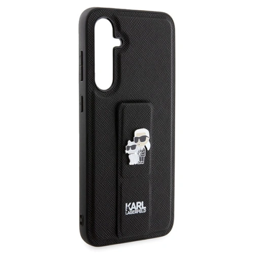 Kup Case Karl Lagerfeld KLHCS23FEGSAKCPK Samsung Galaxy S23 FE Hardcase Gripstand Saffiano Karl&Choupette Pins schwarz/black - KLD1862 - {ean13} - Sklep Home Screen