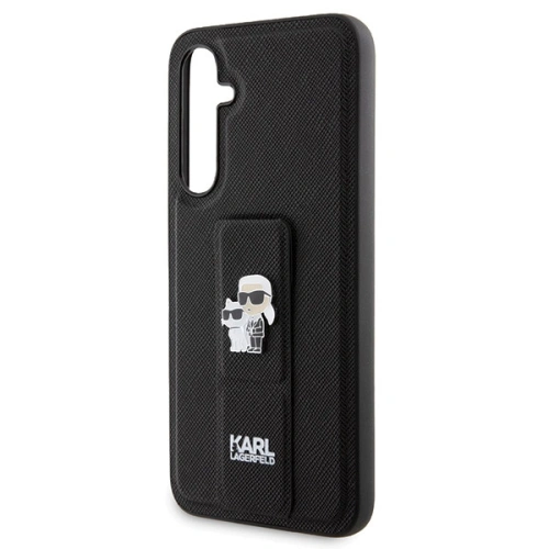 Kup Case Karl Lagerfeld KLHCS23FEGSAKCPK Samsung Galaxy S23 FE Hardcase Gripstand Saffiano Karl&Choupette Pins schwarz/black - KLD1862 - {ean13} - Sklep Home Screen