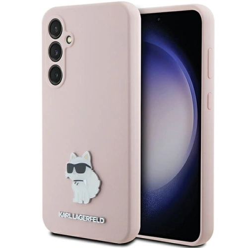 Kup Etui Karl Lagerfeld KLHCS23FESMHCNPP Samsung Galaxy S23 FE silikonová Choupette metalová brož růžová/pink - KLD1864 - {ean13} - Sklep Home Screen