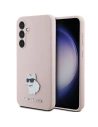 Etui Karl Lagerfeld KLHCS23FESMHCNPP Samsung Galaxy S23 FE silikonová Choupette metalová brož růžová/pink