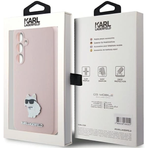 Kup Case Karl Lagerfeld KLHCS23FESMHCNPP Samsung Galaxy S23 FE Silikon Choupette Metall Pin rosa/pink - KLD1864 - {ean13} - Sklep Home Screen