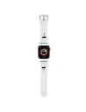 Karl Lagerfeld KLAWMSLKCNH Apple Watch 4/5/6/7/SE/8/9/10 40/41/42mm Armband 3D Gummi Karl&Choupette Köpfe weiß/white