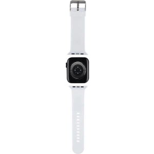 Kup Karl Lagerfeld KLAWMSLKCNH Apple Watch 4/5/6/7/SE/8/9/10 40/41/42mm Armband 3D Gummi Karl&Choupette Köpfe weiß/white - KLD1865 - {ean13} - Sklep Home Screen