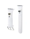 Kup Pásek Karl Lagerfeld KLAWMSLKCNH Apple Watch 4/5/6/7/SE/8/9/10 40/41/42mm pásek 3D guma Karl&Choupette Heads bílý/white - KLD1865 - {ean13} - Sklep Home Screen