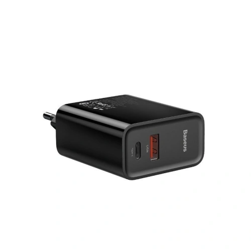 Buy Fast Wall Charger Baseus PD + QC 3.0 30W Black - BSU609BLK - {ean13} - Home Screen Store Europe