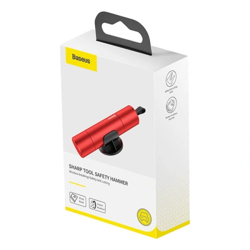 Buy Baseus Sharp Tool safety hammer red - BSU4812 - {ean13} - Home Screen Store Europe