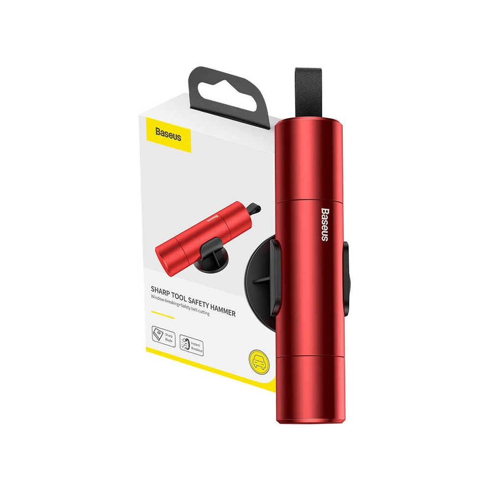 Młotek bezpieczeństwa Baseus Sharp Tool czerwony