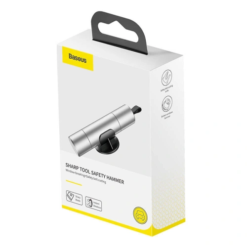 Buy Baseus Sharp Tool safety hammer silver - BSU4813 - {ean13} - Home Screen Store Europe
