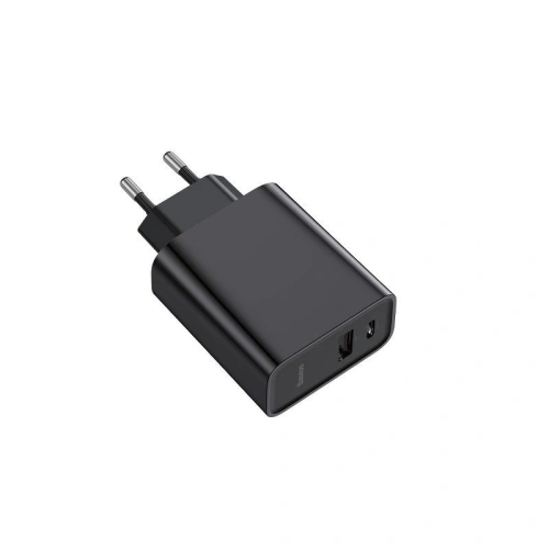 Buy Fast Wall Charger Baseus PD + QC 3.0 30W Black - BSU609BLK - {ean13} - Home Screen Store Europe