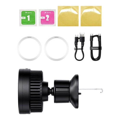 Buy Baseus MagPro 15W car holder for air vent with wireless charging (black) - BSU4814 - {ean13} - Home Screen Store Europe