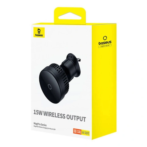Buy Baseus MagPro 15W car holder for air vent with wireless charging (black) - BSU4814 - {ean13} - Home Screen Store Europe