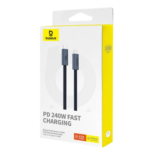 Kup Kabel Baseus Flash 2 USB-C / USB-C 240W 1m (černý) - BSU4815 - {ean13} - Sklep Home Screen