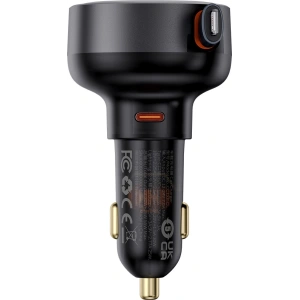 Buy Baseus Enjoyment Pro USB-C car charger + built-in Lightning cable 60W black - BSU4817 - {ean13} - Home Screen Store Europe