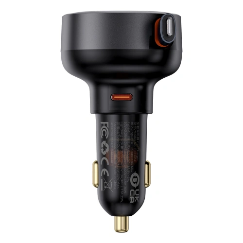 Kup Autós töltő Baseus Enjoyment Pro USB-C + beépített Lightning kábel 60W fekete - BSU4817 - {ean13} - Sklep Home Screen