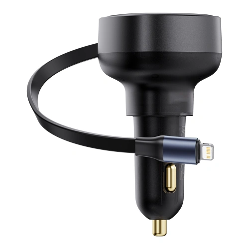 Kup Autós töltő Baseus Enjoyment Pro USB-C + beépített Lightning kábel 60W fekete - BSU4817 - {ean13} - Sklep Home Screen