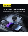 Kup Automobilová nabíječka Baseus Enjoyment Pro USB-C + vestavěný kabel Lightning 60W černá - BSU4817 - {ean13} - Sklep Home Screen