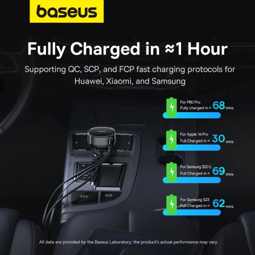 Kup Autós töltő Baseus Enjoyment Pro USB-C + beépített Lightning kábel 60W fekete - BSU4817 - {ean13} - Sklep Home Screen