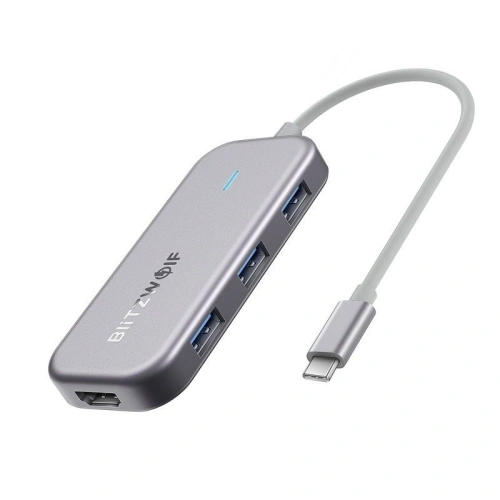 Kup Blitzwolf BW-TH5 Hub 7in1 Adapter USB-C auf 3xUSB 3.0, HDMI, USB-C PD, SD, microSD - BLZ155 - {ean13} - Sklep Home Screen