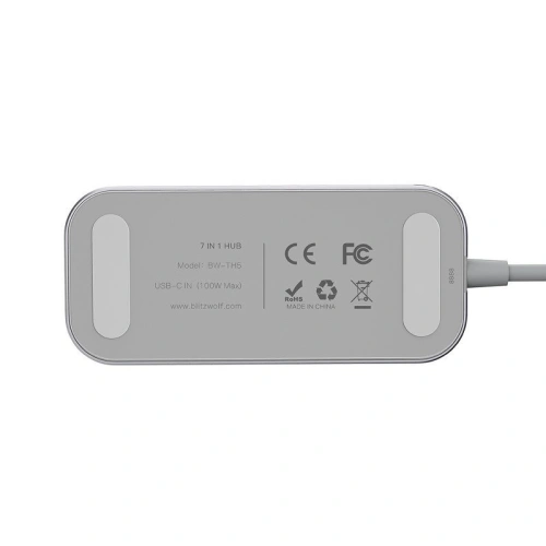 Kup Blitzwolf BW-TH5 Hub 7in1 Adapter USB-C auf 3xUSB 3.0, HDMI, USB-C PD, SD, microSD - BLZ155 - {ean13} - Sklep Home Screen