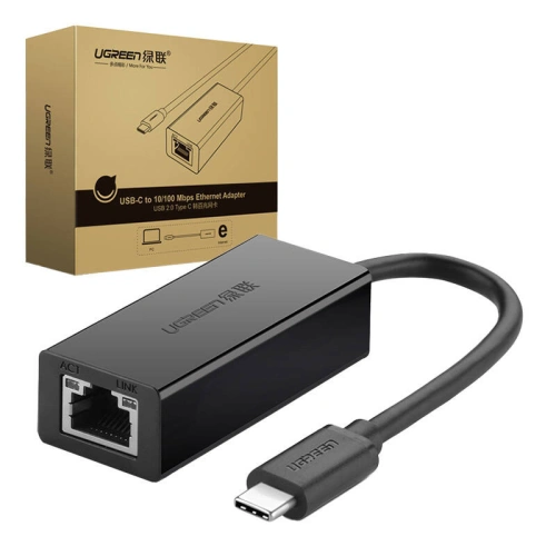 Kup UGREEN 30287 USB-C / RJ45 Ethernet 10/100 Mbps fekete külső adapter - UGR1787 - {ean13} - Sklep Home Screen