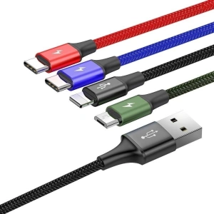 Buy Cable USB Baseus Fast 4in1 2xUSB-C / Lightning / Micro 3,5A 1,2m Black - BSU621BLK - {ean13} - Home Screen Store Europe