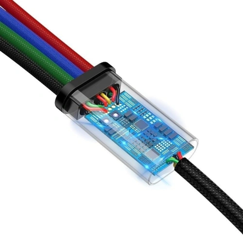 Kup Baseus USB-Kabel Fast 4in1 2xUSB-C / Lightning / Micro 3.5A 1.2m (schwarz) - BSU621BLK - {ean13} - Sklep Home Screen