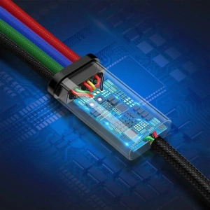 Kabel USB Baseus Fast 4w1 2xUSB-C / Lightning / Micro 3,5A 1,2m (černý)