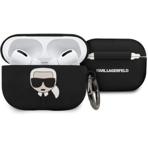 Karl Lagerfeld KLACAPSILGLBK AirPods Pro cover czarny/black Silicone Ikonik Karl Lagerfeld KLACAPSILGLBK AirPods Pro cover czarny/black Silicone Ikonik